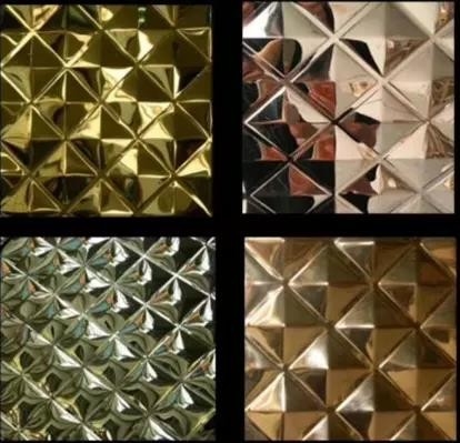 Mirror Embossed Stainless Steel Plate Sheet For Wall Ceiling Stamped Water Ripple Panel
